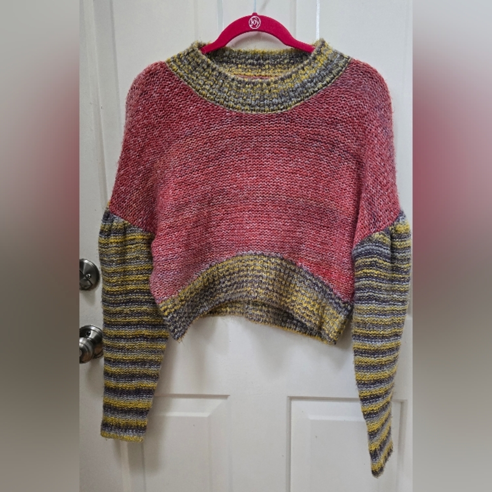 Urban Outfitters Colorful Knit Women's Crop Sweater-Size Small - Picture 1 of 14